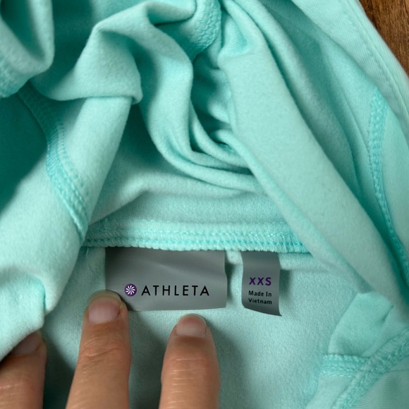 Beautiful Aqua Athleta Hooded Pull Over - Picture 5 of 11